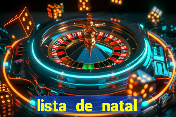 lista de natal para imprimir